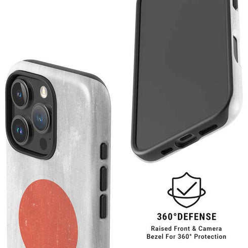 Japanese Flag Distressed iPhone 16 Pro Magsafe Impact Case